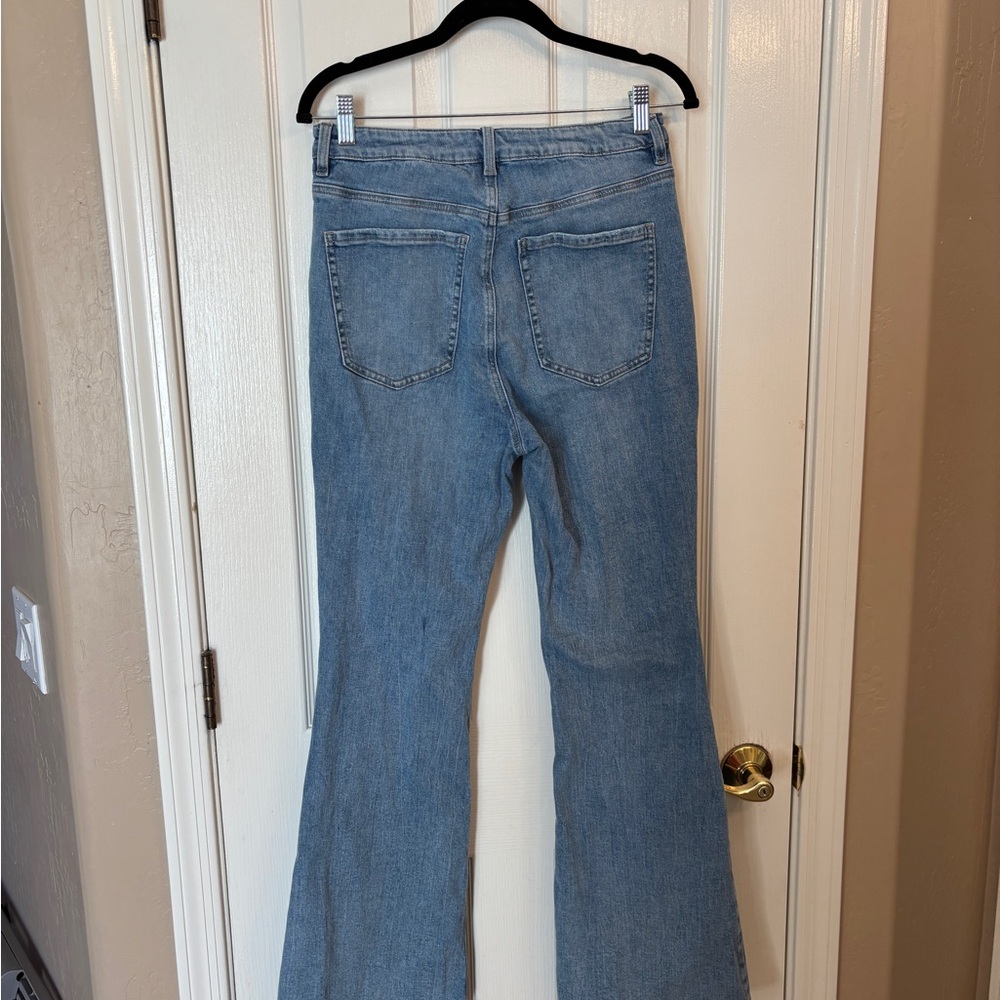 Garage Denim Light Blue Flare Boot Cut Jeans Juniors Size 9 Casual Jeans - Picture 2 of 5